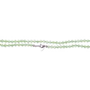 Collier perles verre vert clair rang 1m