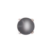 Bouton à visser - perle grise transparente