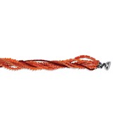 Collier magnétique 8  rangs Orange/corail