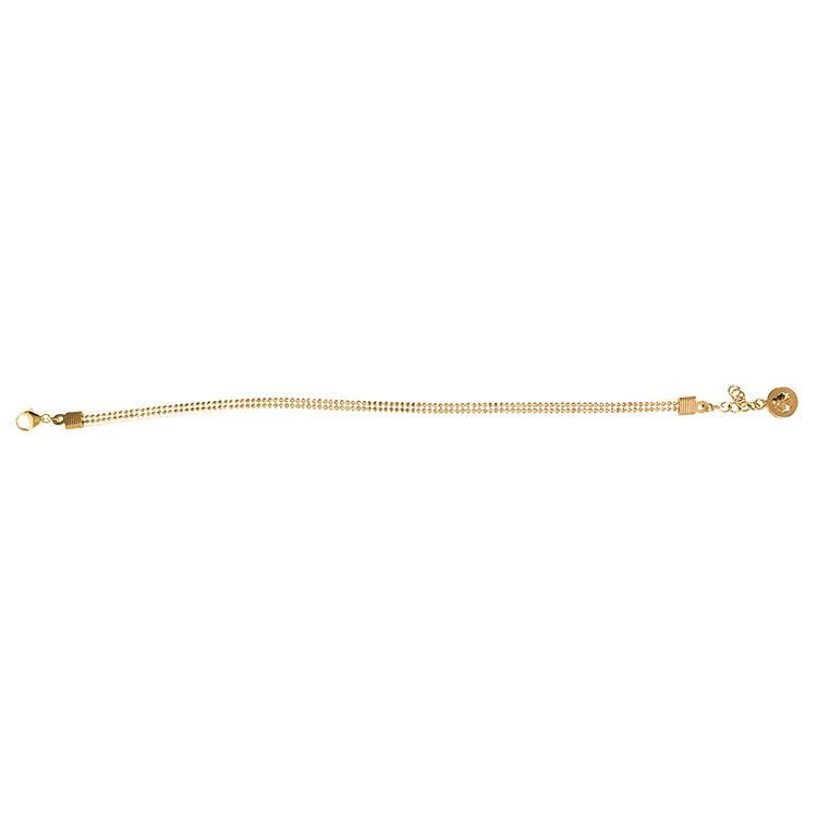 Bracelet strass sur ruban doré Séléné T18