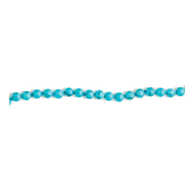 Rang de perles howlite bleues 4 mm
