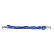 Bracelet magnétique - perles bleues
