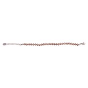 Bracelet perles de verre brun