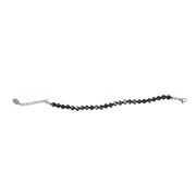 Bracelet perles de verre noir
