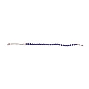 Bracelet perles de verre bleu marine