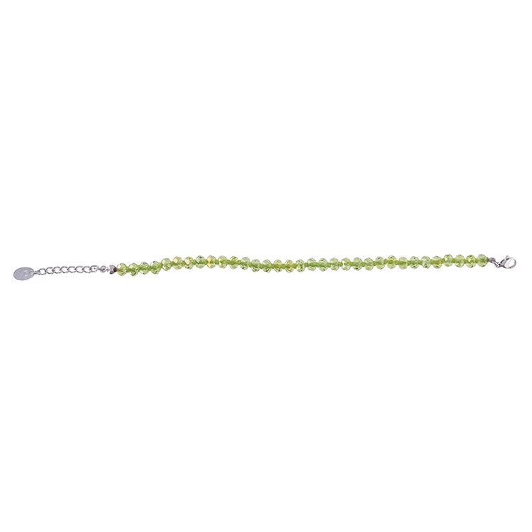 Bracelet perles de verre vert clair
