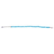 Bracelet perles de verre bleu turquoise