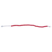 Bracelet perles de verre rouge
