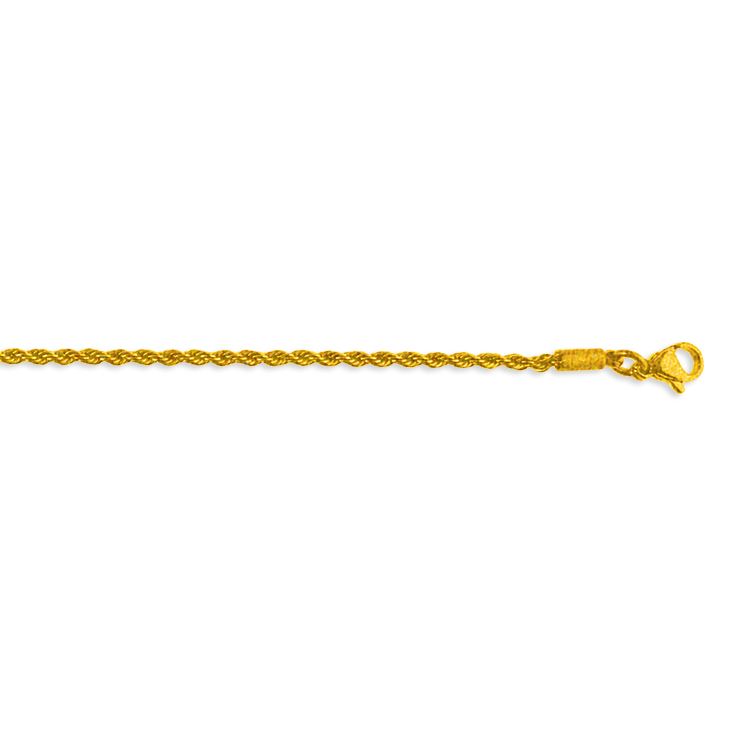 Bracelet cheville chaine torsadée doré 18K