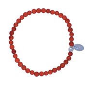 Bracelet perles agate rouge 4 mm