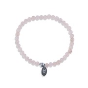 Bracelet perles Quartz rose 4 mm